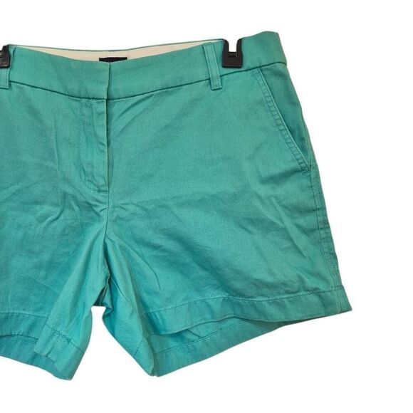 J. Crew Women's Mint Green Cotton Chino Shorts w Pockets - Picture 7 of 9